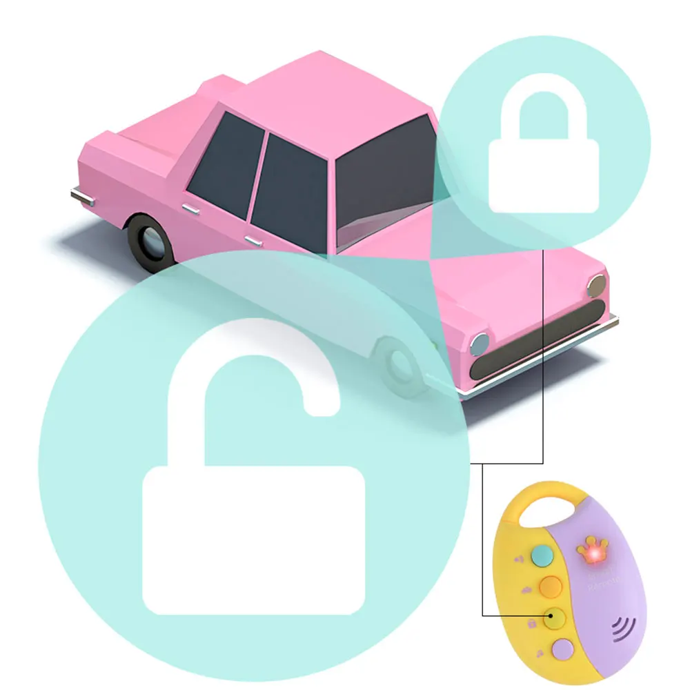 Дети моделирование музыка ключа автомобиля игрушка вспышки интеллектуальный