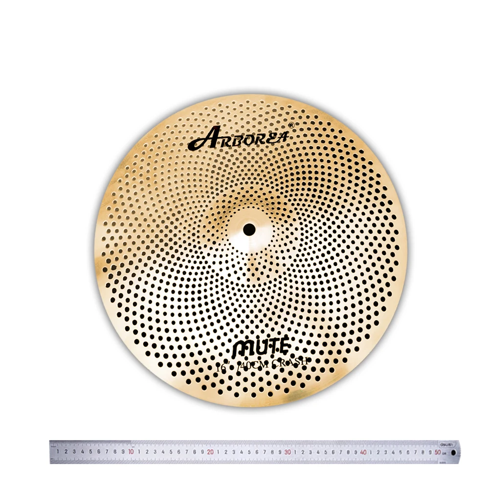 

Arborea low volume cymbal Glod-plating Mute Cymbal 1 piece of 16"crash cymbal for practice practice cymbal