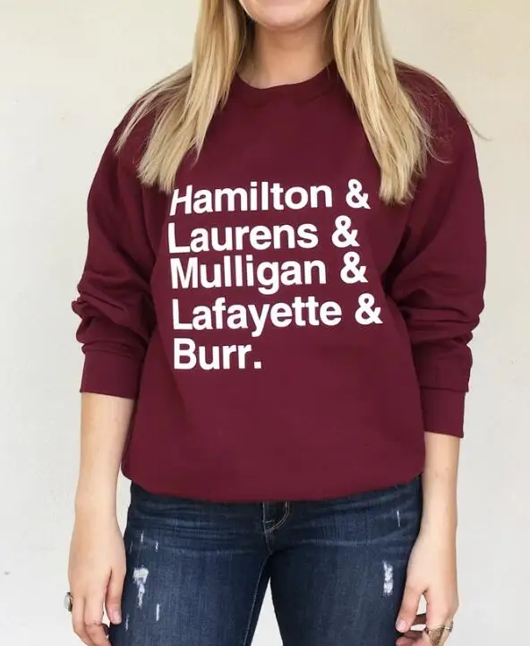 Толстовка Гамильтон &amp Лауренс Mulligan Lafayette Burr. Модная футболка унисекс смешной
