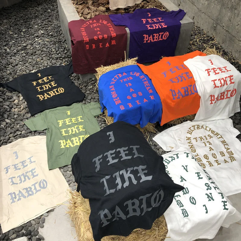 

Kanyeed West Concert New York London Los Angeles i Feel Like Pablo Camel Purple Orange Wine Cotton Men Women Couples T-shirt