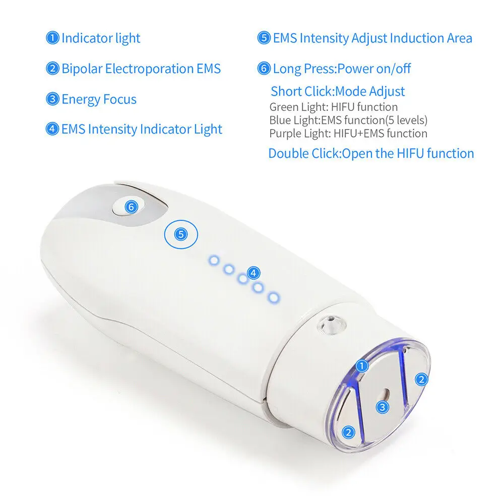 Goede Mini Ultrasone Therapie Gericht Facial Lifting Massager Apparaat Huidverjonging Anti-Rimpel Ems Galvanische Stimuleert Collageen