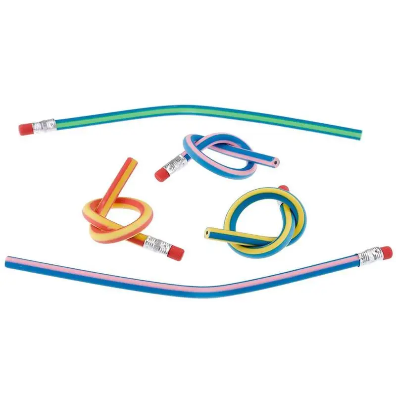 20 шт. 10 5 Мягкие гибкие гнущиеся карандаши забавные Ленты для карандашей детские