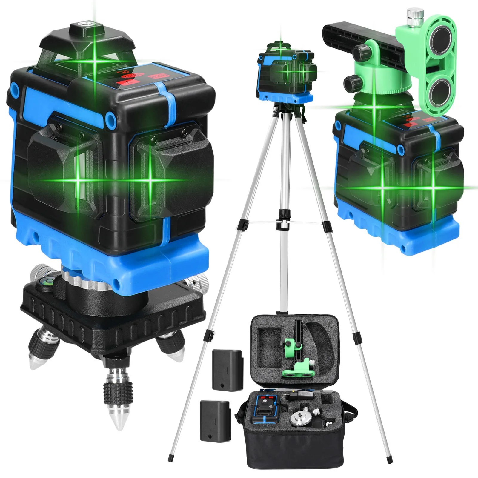 

Миниатюрный лазерный уровень 3D, 12 линий, многофункциональный самонивелирующийся аппарат с зеленсветильник светом и 3 °, перезаряжаемый по ...