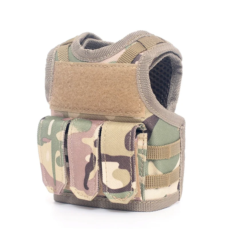 

Tactical Outdoor Beer Bottle Cover Mini Molle Vest Personal Bottle Drink Set Adjustable Shoulder Strap City Jogging Bag