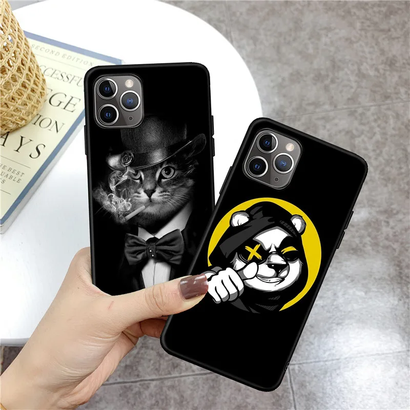Чехол для iPhone 11 12 Pro X XS Max XR 6 6S 7 8 Plus силиконовый чехол 5 5S SE 2020 с милыми животными
