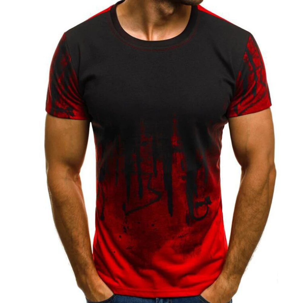 Футболка мужская модная спортивная камуфляжная футболка с короткими рукавами