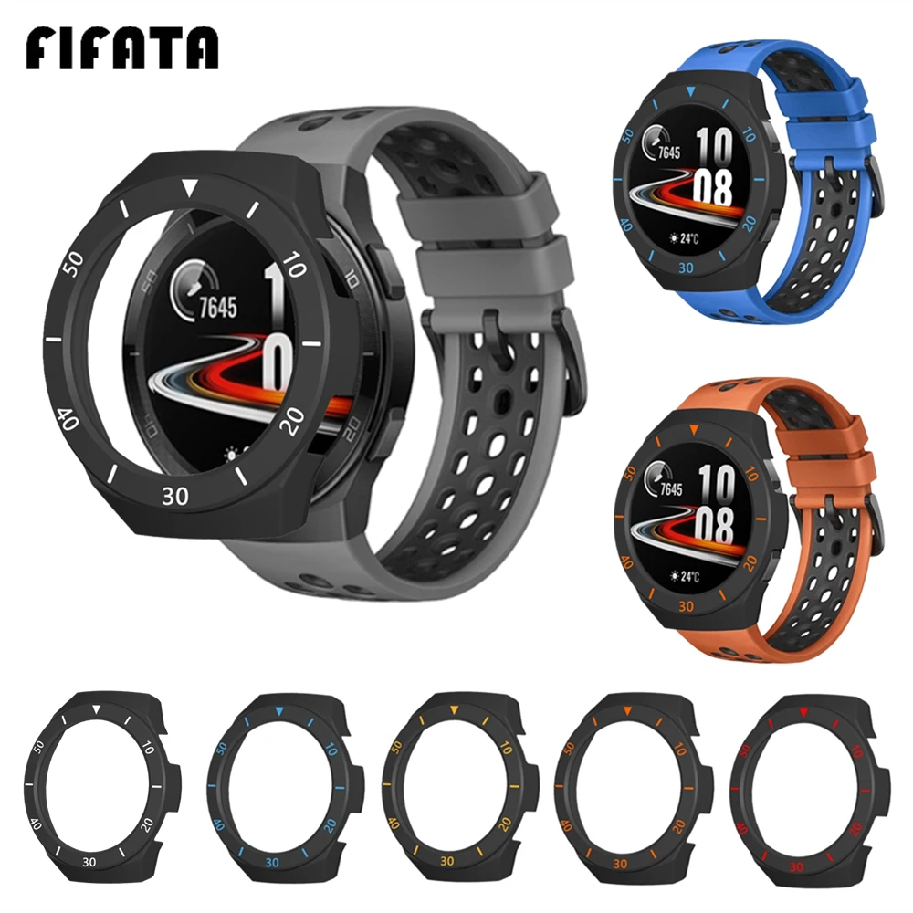 

Разноцветный защитный чехол FIFATA для Huawei Watch GT 2E, Смарт-часы из поликарбоната, пластиковый бампер, рамка для Huawei GT 2e, защитная оболочка