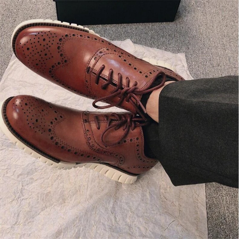 

Size 47 Men Dress Shoes Classic Lace Up Weightlight Comfortable Shoes Men Casual Sneakers Fashion Casual Leather Shoes