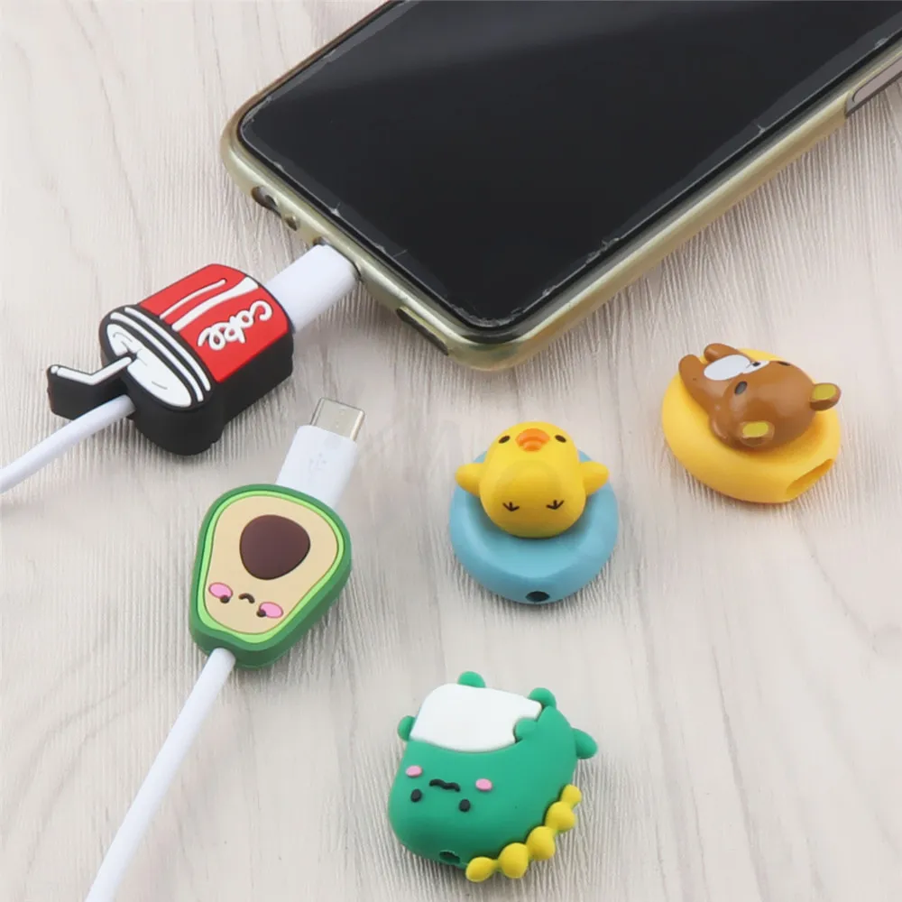 Защитное зарядное устройство с животными кабельный органайзер кавайная защита