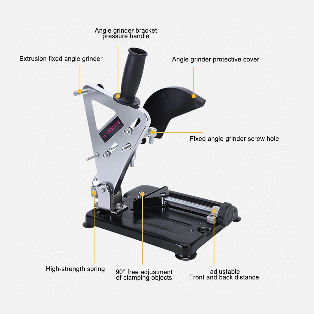 

Mini Angle Grinder Bracket Full Iron DIY Cutting Machine Cast Base Suitable For 100-125 Tool Accessories
