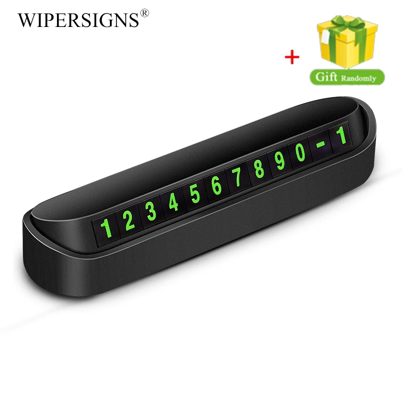 WIPERSIGNS карта автомобильной временной парковки с телефонным номером карты номер телефона карты скрытый номерной знак стикер для автомобиля