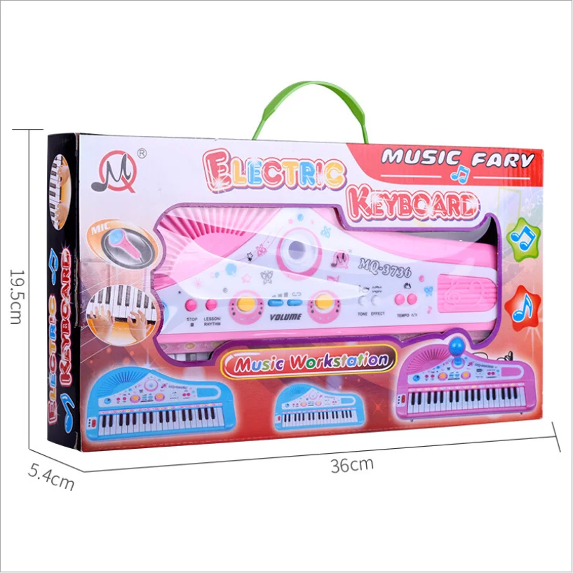 

Children's Musical Instruments Electronic Keyboard Piano Educational 37-Key Plug-In with Microphone Multi-Function Music Piano