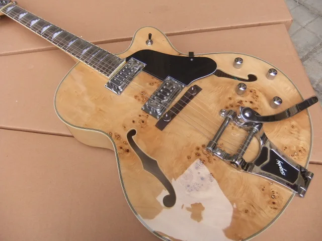 Оптовая продажа Новое поступление электрическая гитара Jazz полупустотелый