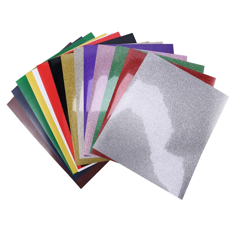 

ПУ передача тепла винил теплопроводная поливинилхлоридная 14 шт. В наличии 14 цветов текстиль Фольга передачи Бумага для DIY Футболка Cricut Каме...