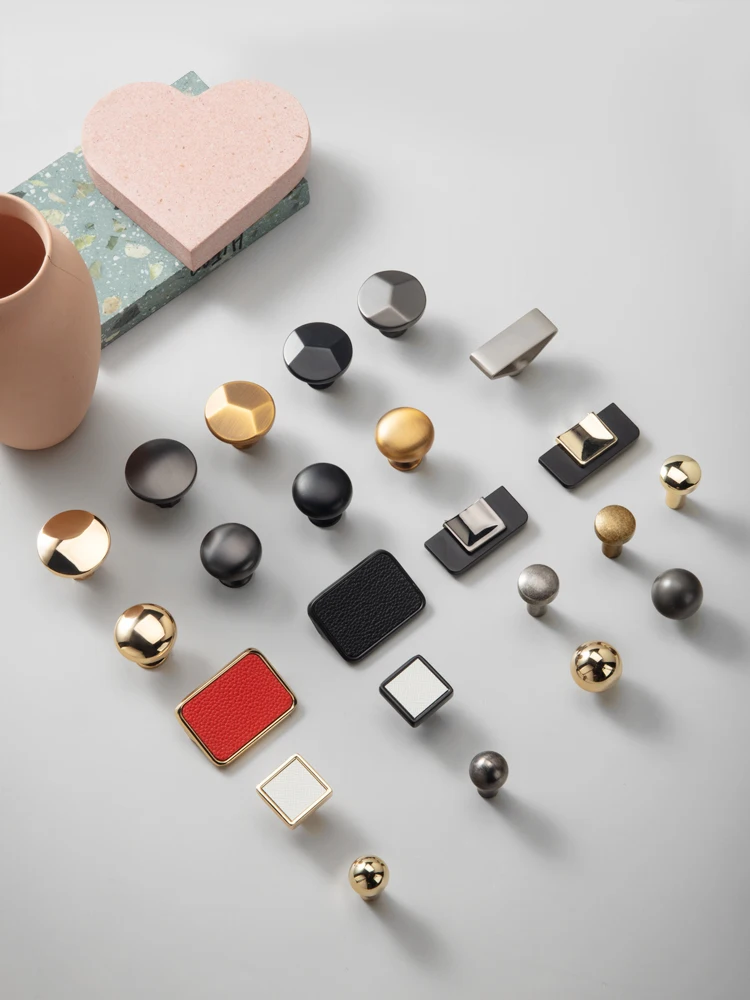 Золотого цвета для ящика ручки черные доступные роскошные шкафа кожаные дверная