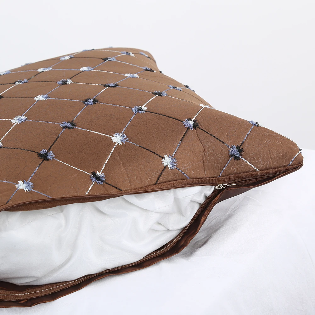 

Home Sofa Bed Decor Multicolored Plaids Throw Pillow Case Square Cushion Cover