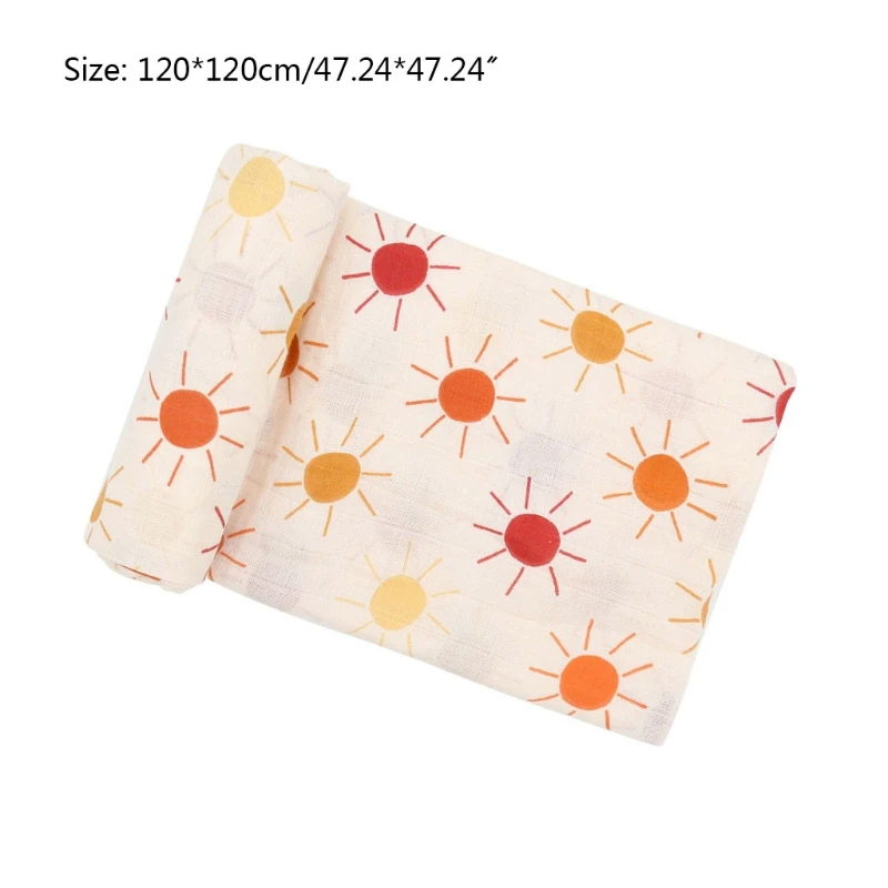 

77HD Muslin Swaddle Blankets - Lightweight Soft Cotton Baby Swaddle Blankets Unisex for Boys & Girls Newborn 47.24x47.24in