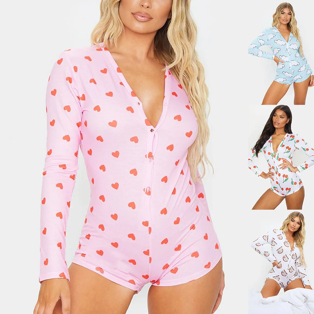 

Butterfly Romper Women Printed Sexy Deep V Long Sleeve Slim Fit Hip Wrap Jumpsuit Sexy Onesie Snack Short Playsuits Ropa#ljc