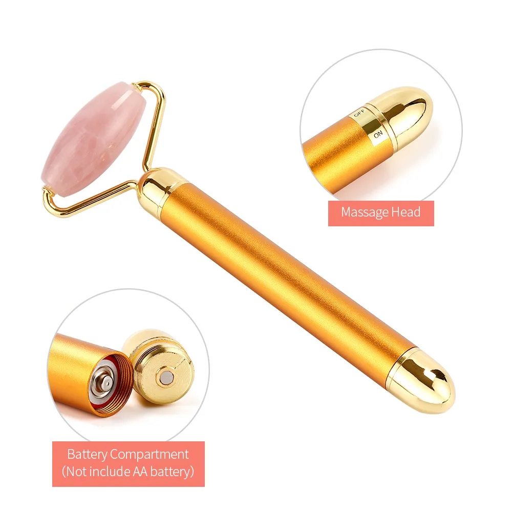 Электрический Роза кварцевый ролик уход за кожей лица для похудения Массажер