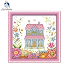 Joy Sunday садовый навес узор для вышивки крестиком ручной работы китайская 3D счетная Вышивка крестом наборы для вышивки