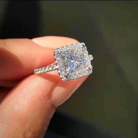 trendy white zircon ring for women wedding engagement rings ring size 6 10