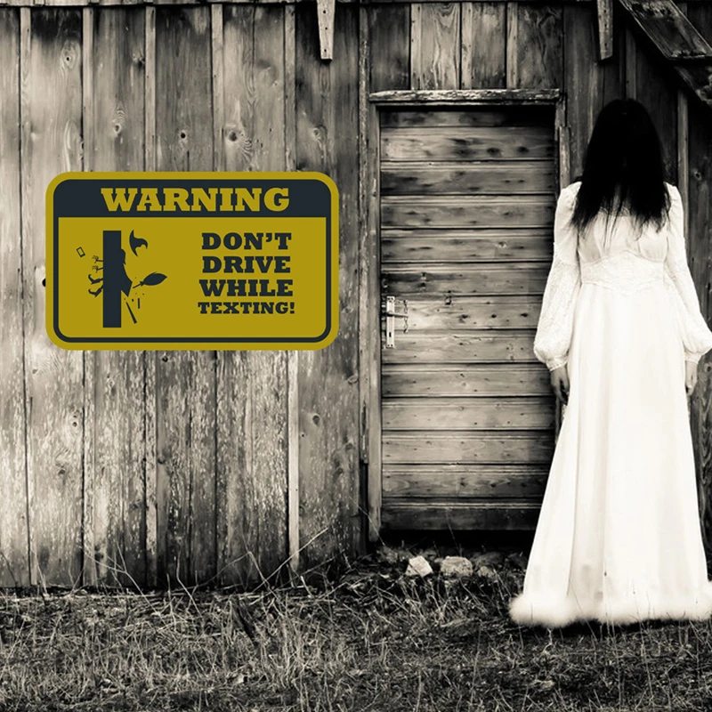 Наклейки с предупредительными знаками на Хэллоуин самоклеящиеся настенные