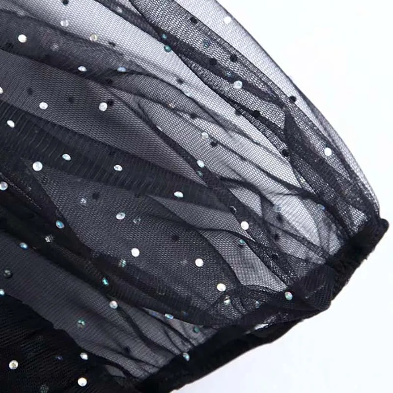 Прозрачная Сексуальная Блузка-кимоно JXYSY в английском стиле с блестками модные