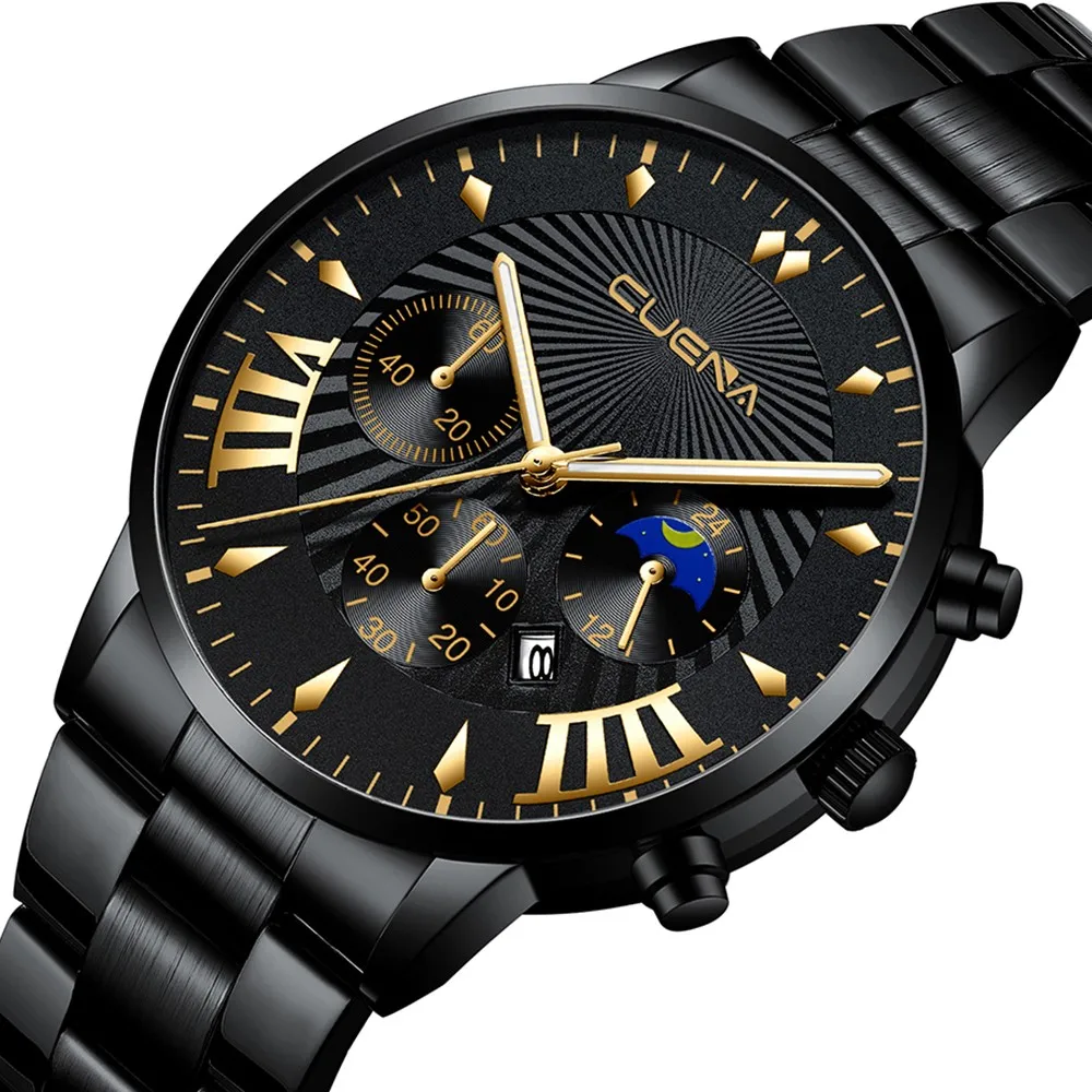 Мужские часы от ведущего бренда роскошные Cuena Orologi мужские модные из нержавеющей