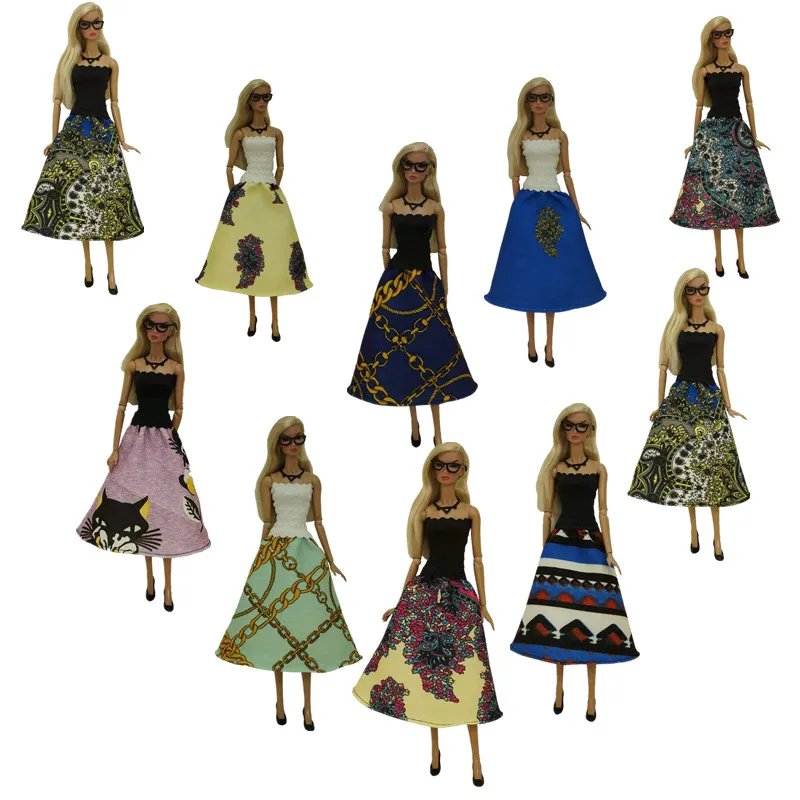 

Fashion 1/6 BJD Doll Clothes For Barbie Dress Outfits Off Shoulder Princess Gown 11.5" Dollhouse Accessories Kids & Baby DIY Toy