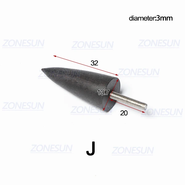 Size J ZONESUN PJ-MT1 инструмент для полировки кожи Полировочная машина для полировки кожи черное дерево полировка кромок с кожаным наконечником полировщик боковой границы - Цвет: Size J