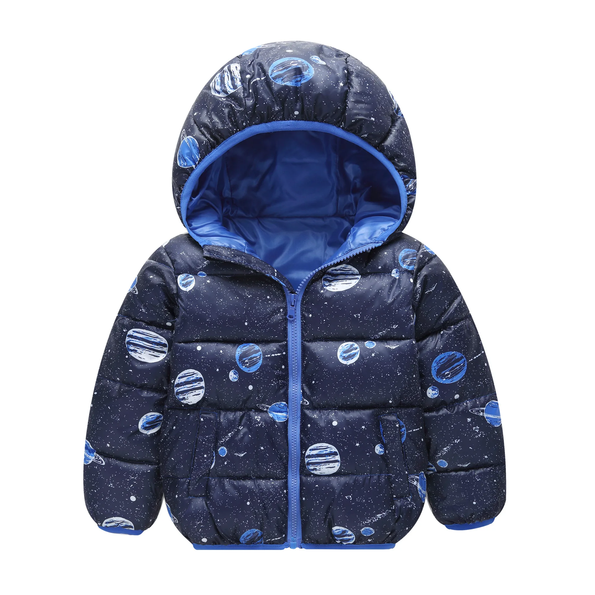 Blue Sea JOYHOPY куртки для маленьких девочек; осенне-зимние куртки для девочек; зимнее пальто с героями мультфильмов; детская одежда; детская теплая верхняя одежда; пальто - Цвет: Blue Sea