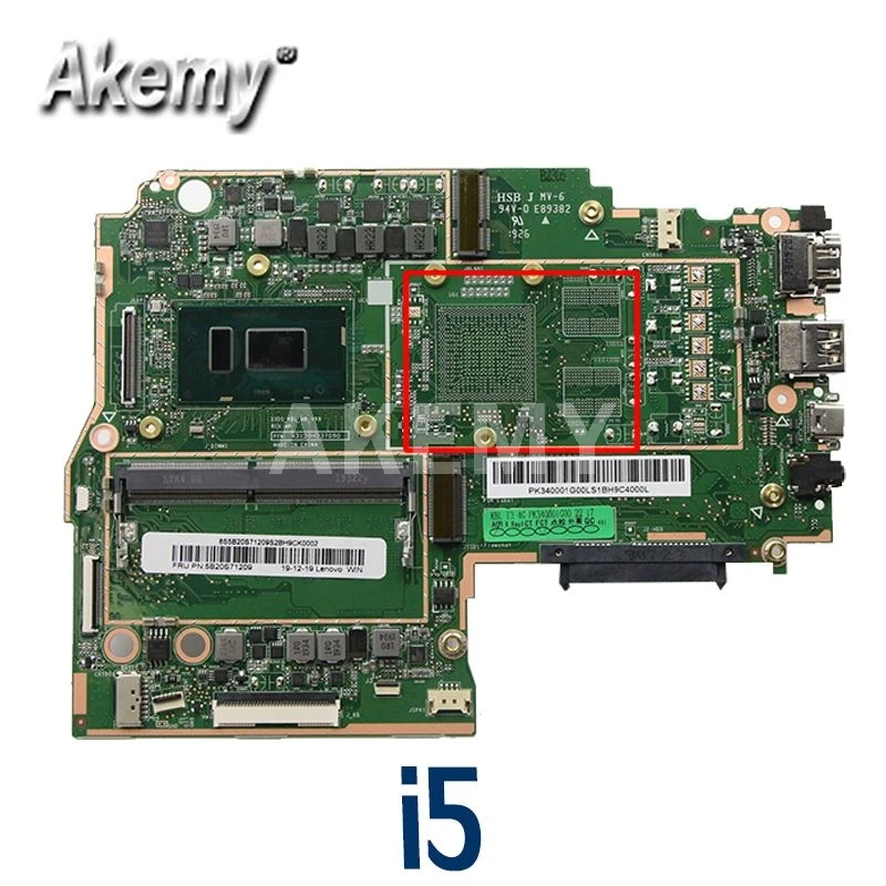 

Akemy For LENOVO Ideapad 330S-15IKB Mainboard 330S-15IKB motherboard 5B20R07295 I5-8250U With 4G RAM 100% test work