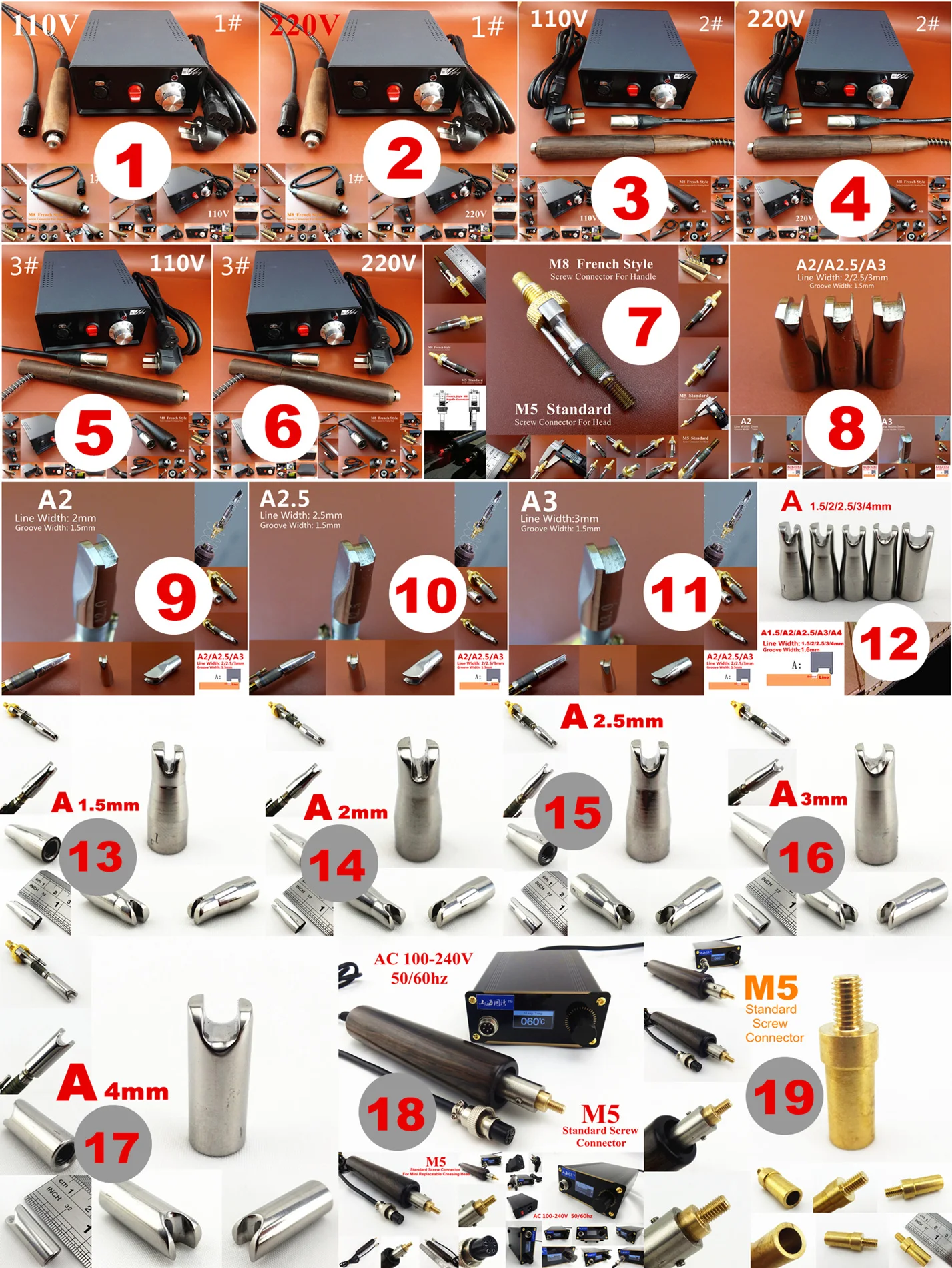 19 видов кожаного ремесла электрическая машина для сгибания кромок ручка припоя