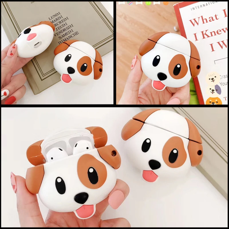 Мультфильм для airpods чехол милая девушка для airpod чехол кошка bluetooth наушники крышка собака silione protive для apple наушники 2 Чехол