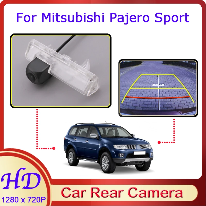 

Автомобильная камера заднего вида «рыбий глаз» для Mitsubishi Pajero Sport 2008 ~ 2016, HD камера заднего вида с функцией ночного видения 720P