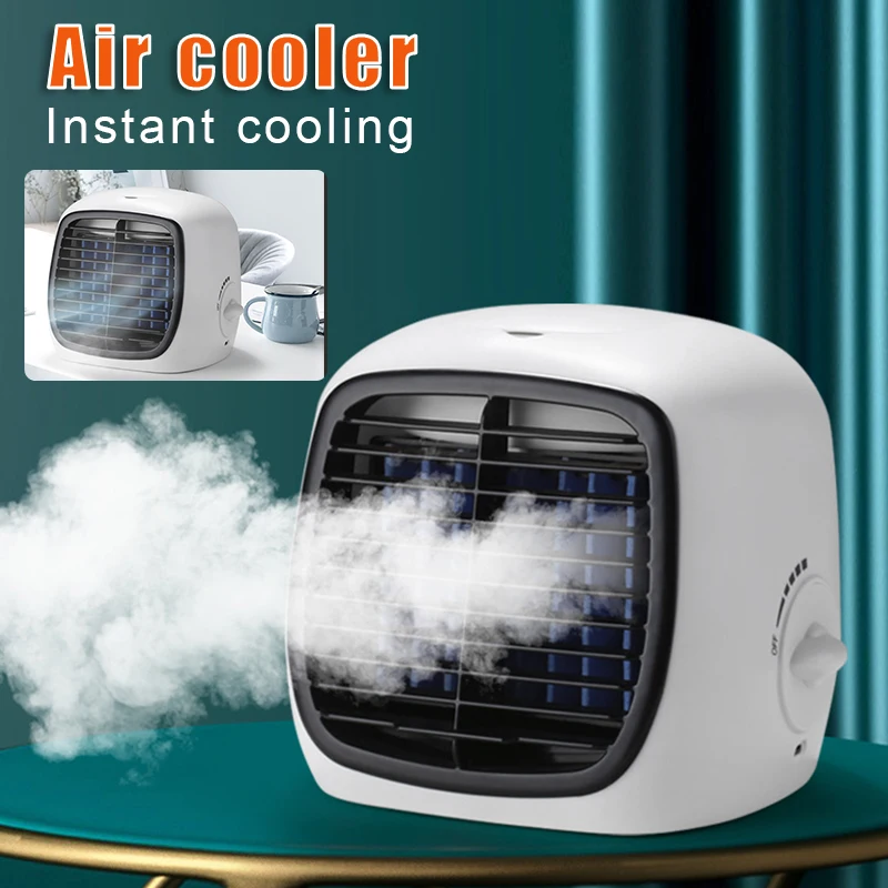 

Portable Air Conditioner 4 Speed 280ML Personal Misting Air Cooler Mini Desktop Cooling Fan Humidifier Room Home Office LB88