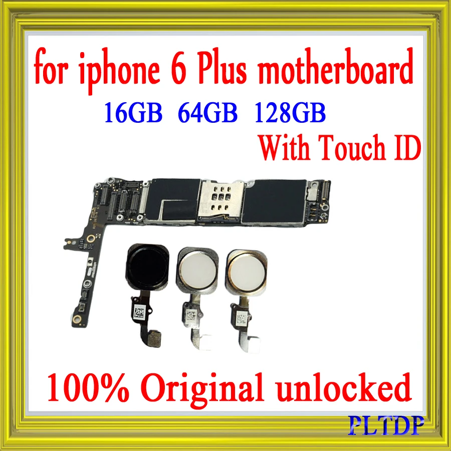 16gb 64g 128gb для iPhone 6 Plus 5 дюймов материнская плата 100% оригинальная Заводская