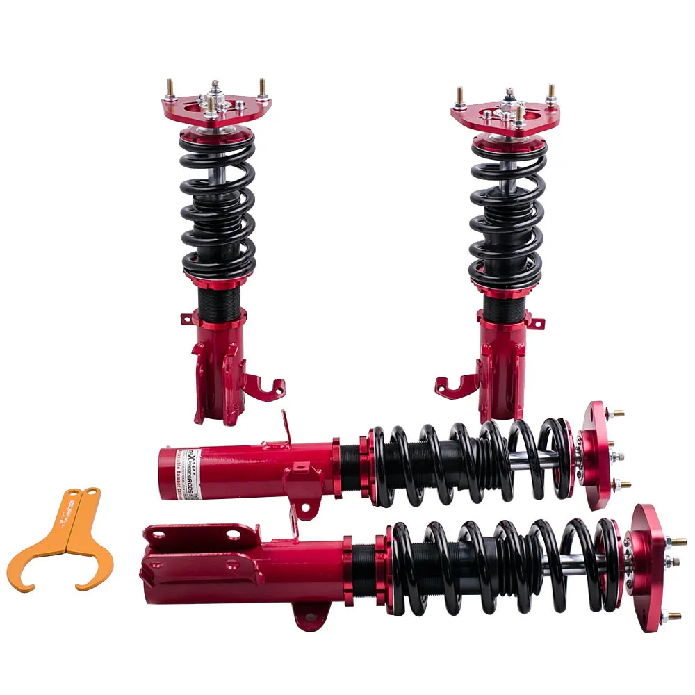 16 Off 24 方法調整可能なダンパー車高調キットトヨタカローラae90 Ae92 Ae100 Ae101 Ae111 19 から 1999 サスペンションショックストラット