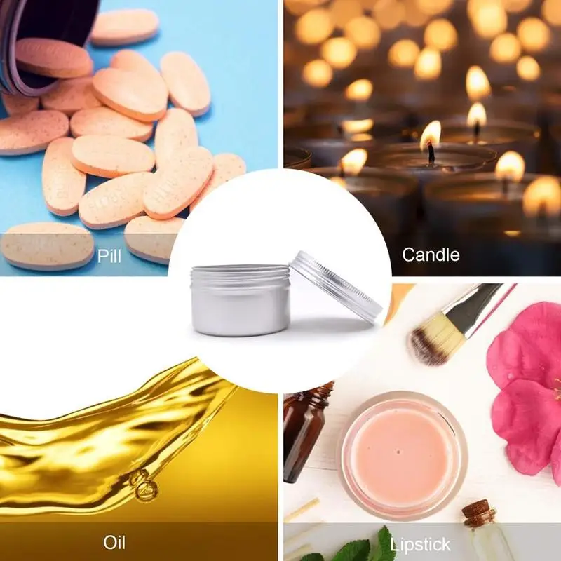 1PC120ML маленькие жестяные банки коробка для хранения винтовая крышка алюминиевая