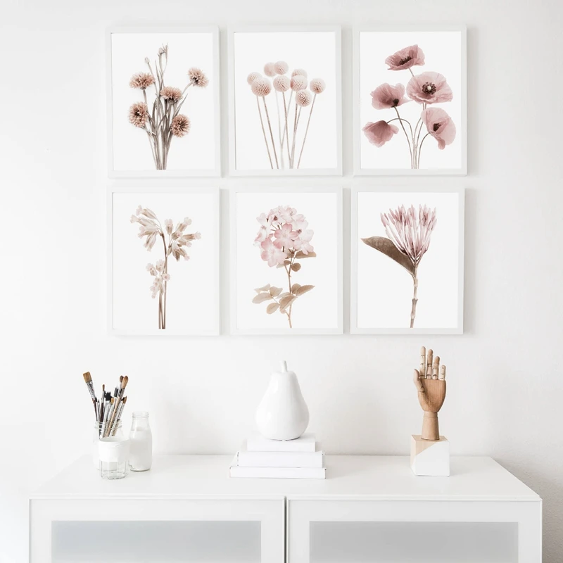 

Botanical Flowers Posters and Prints Gallery Wall Art Canvas Painting Plant Wall Pictures for Living Room Home Decor