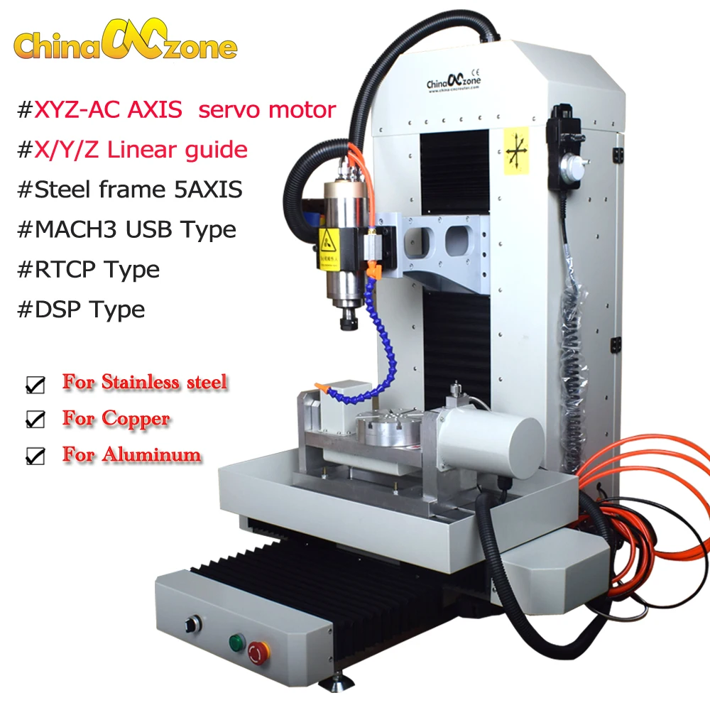 Стальной фрезерный станок с ЧПУ 5 осей 3040 кВт стальная структура Гравировальный