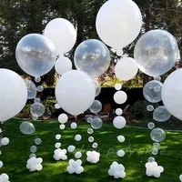 5 36 inch transparent pure white latex balloon wedding decoration childrens birthday party thickened helium balloon supplies
