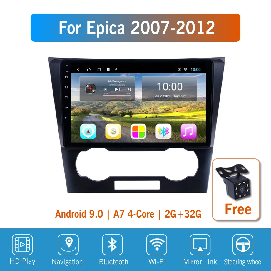 Автомагнитола 9 дюймов Android 10 для Chevrolet Epica 2007-2009/2010/2011/2012 автомобильное радио