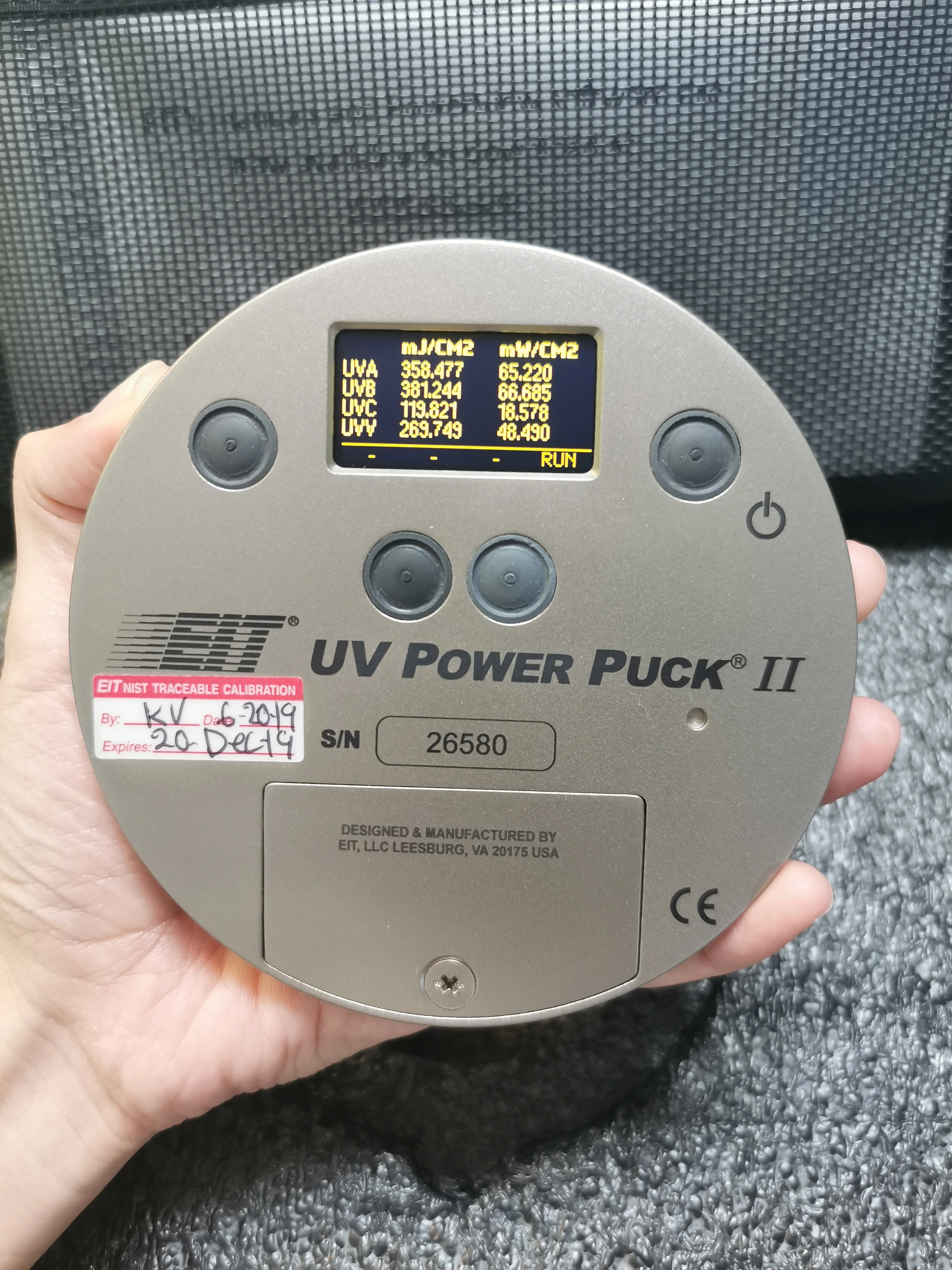 Американский счетчик УФ мощности PUCK II четырехдиапазонный энергии четыре канала