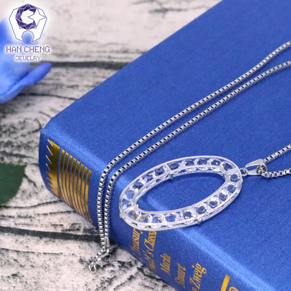 Модное овальное эффектное ожерелье Женская Длинная цепочка полые клетки стразы