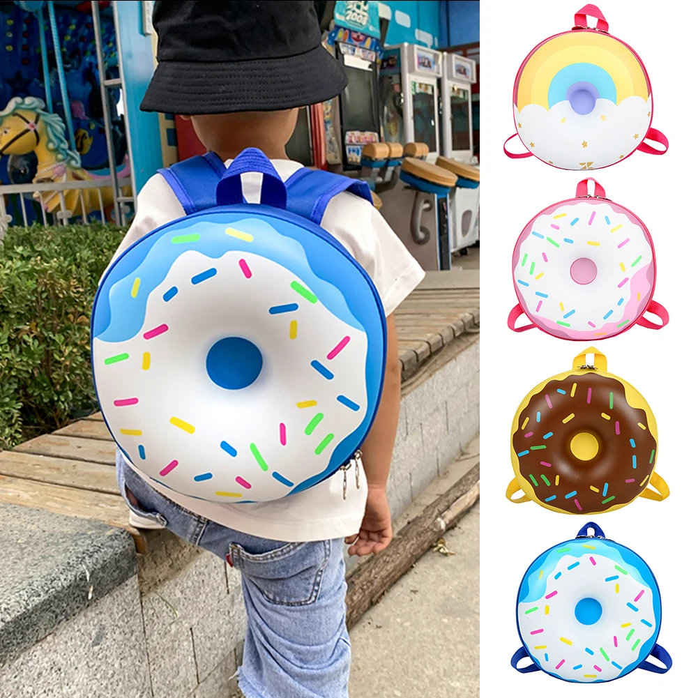TR Children Cute Donut Rainbow Backpack Kids Kindergarten School Book Bag Cartoon Casual Students Backpack plecak dla dzieci