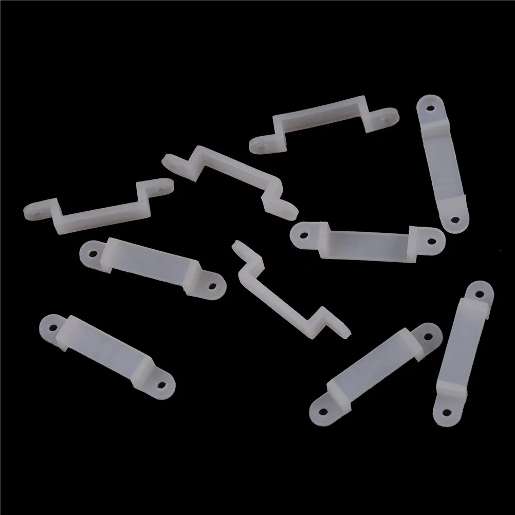 

10Pcs/lot 10mm 12mm 17mm Width Silicone Mounting Connector Clip For 220V IP67 Waterproof 3528 5050 5630 LED Strip Fixing Holder