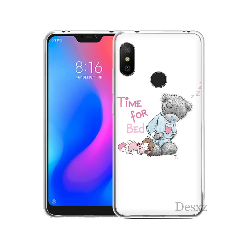 Case Lovely Teddy Bear For Xiaomi Redmi Mi 8 SE Note 5 5A 6 6X Pro MIX 2S A2 Lite Plus 4X 4A S2 F1 7 GO |