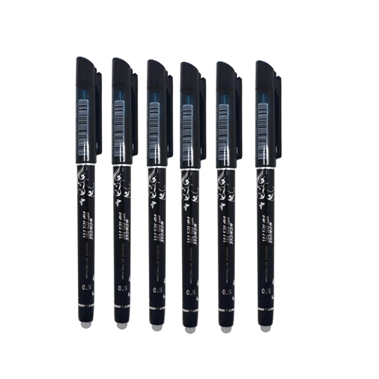 6 Pcs Royal blue 3/6 шт./компл. стирающаяся ручка с пастой синий/черный для студентов канцелярские принадлежности ручка Универсальный гелевая ручка 0,5 мм наконечник письма Fluently сильное качество - Цвет: 6 Pcs Royal blue