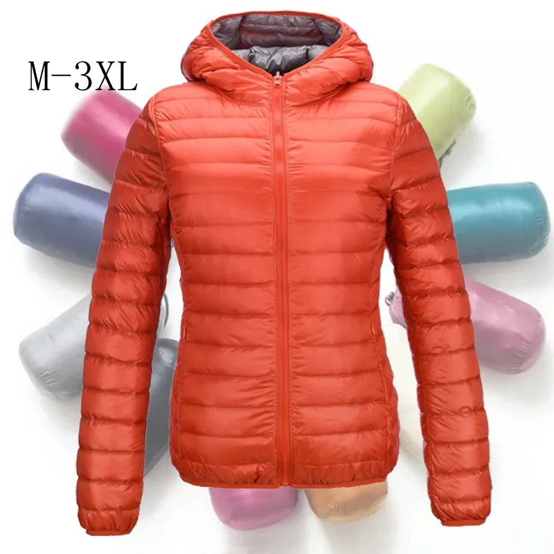 Новые брендовые пуховики женские ультра легкие куртки-пуховики двухсторонние